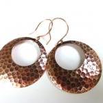 Copper hammered hoop earrings. Copper jewelry, bohemian, boho earrings, hoop earrings, hoop jewelry, hoop, hoops, dangle 