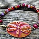 Dragonfly Gemstone Bracele..
