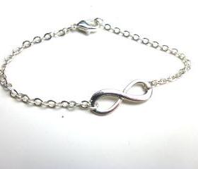 Infinity bracelet in sterling silver delicate simple jewelry dainty