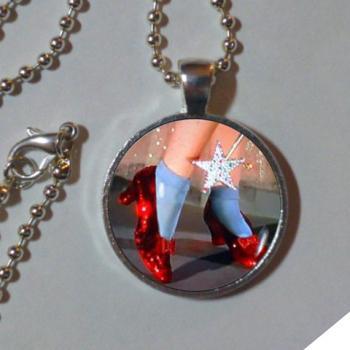 RUBY SLIPPERS PENDANT Wizard of Oz Necklace Wizard of Oz Jewelry Wizard of Oz Lover Gift
